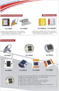 Reflective road studs (Aluminum-plastic-ceramic-solar)