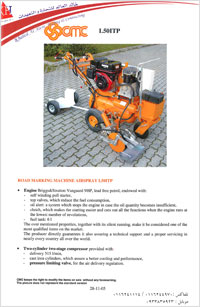 Road marking machines &related spare parts and maintenance services