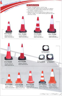 -Reflective traffic cones